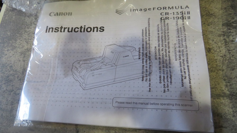 CANON CR190i II Check Scanner