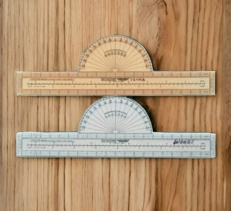2 C-P 1 Plotter vtg Rulers Flight Navigation Plotter Nautical Distance