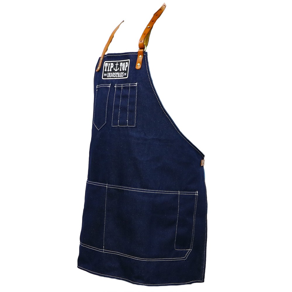 Authentic TIP TOP Barber's Blue Denim Cutting Apron