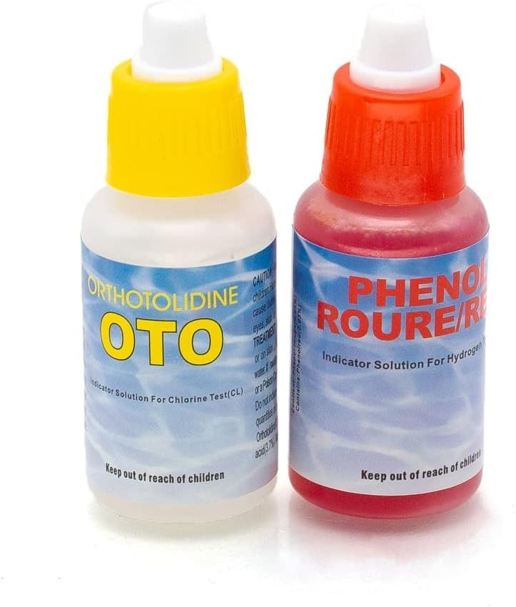 Pool Spa Water Kit Refill Chlorine pH Solutions for Testing