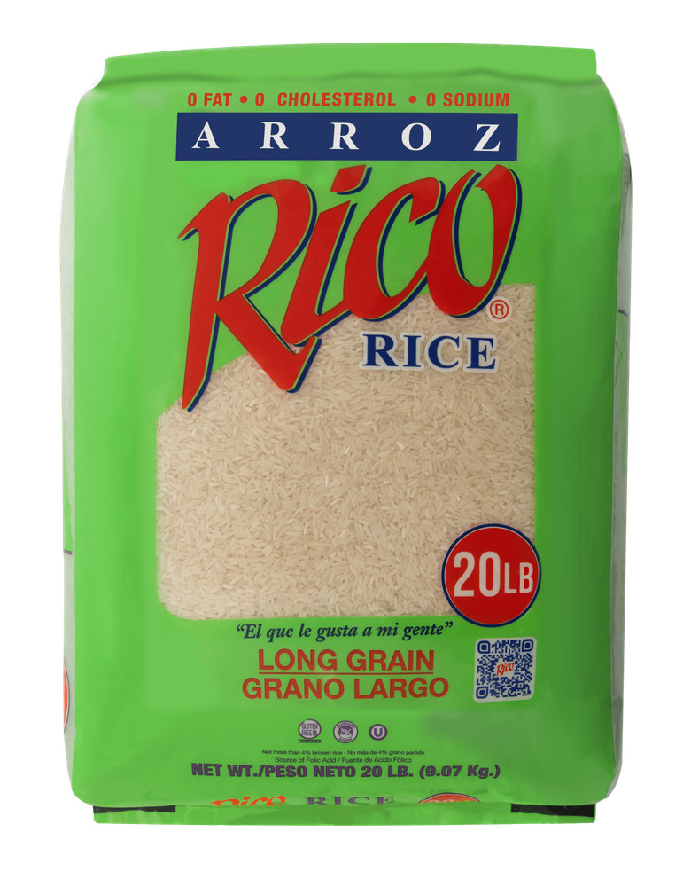 Rico Rice, Long Grain Rice, 20 lbs. Allergens Not Contained