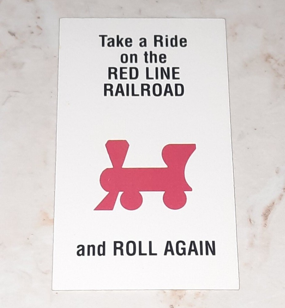 1999 Monopoly Junior Board Game Replacement Piece Red Railroad