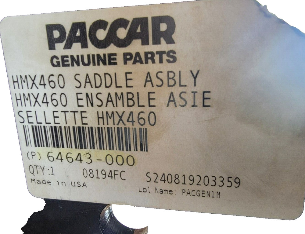 Paccar/ Hendrickson Saddle Assy Part #64643-000
