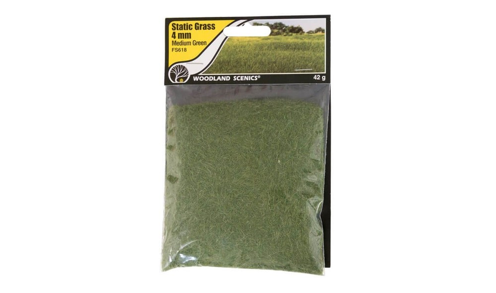 Woodland Scenics 4mm Static Grass Medium Green FS618