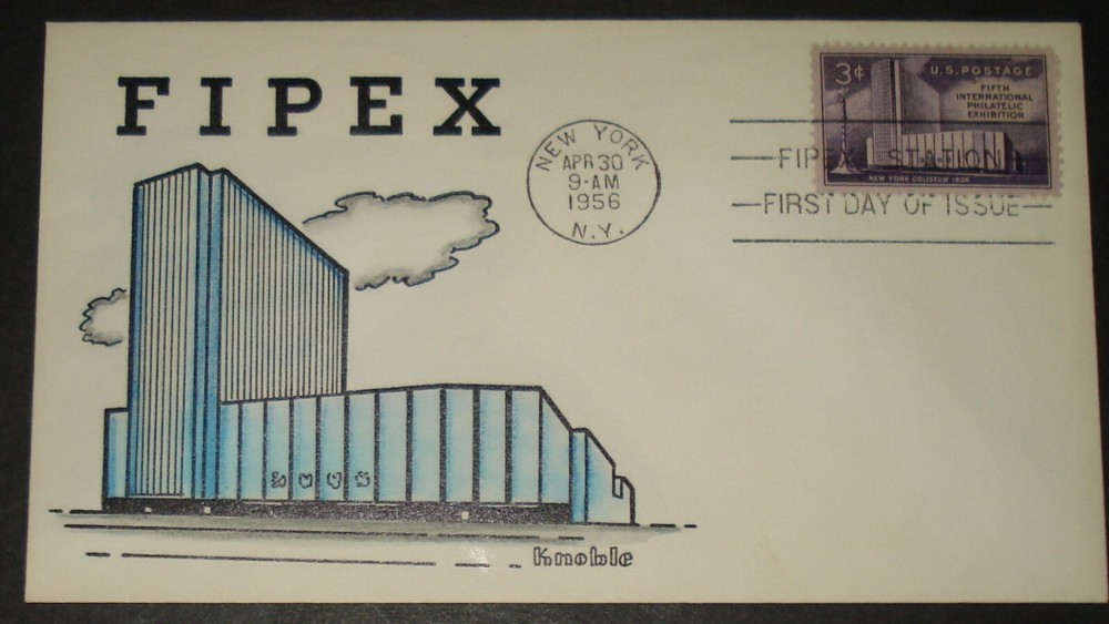 KNOBLE #1076 FIPEX ISSUE HANDPAINTED FDC