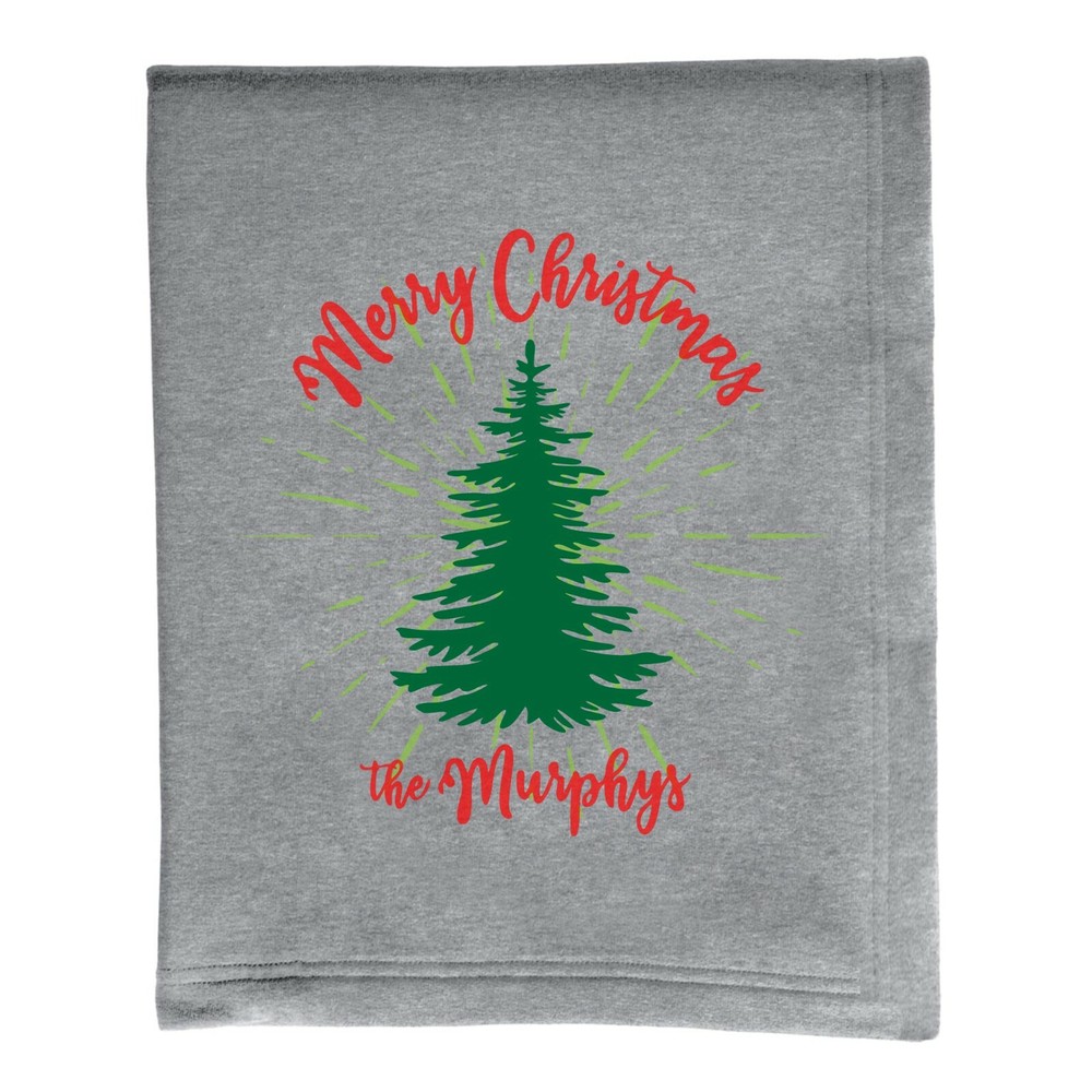 Custom Family Merry Christmas Blanket
