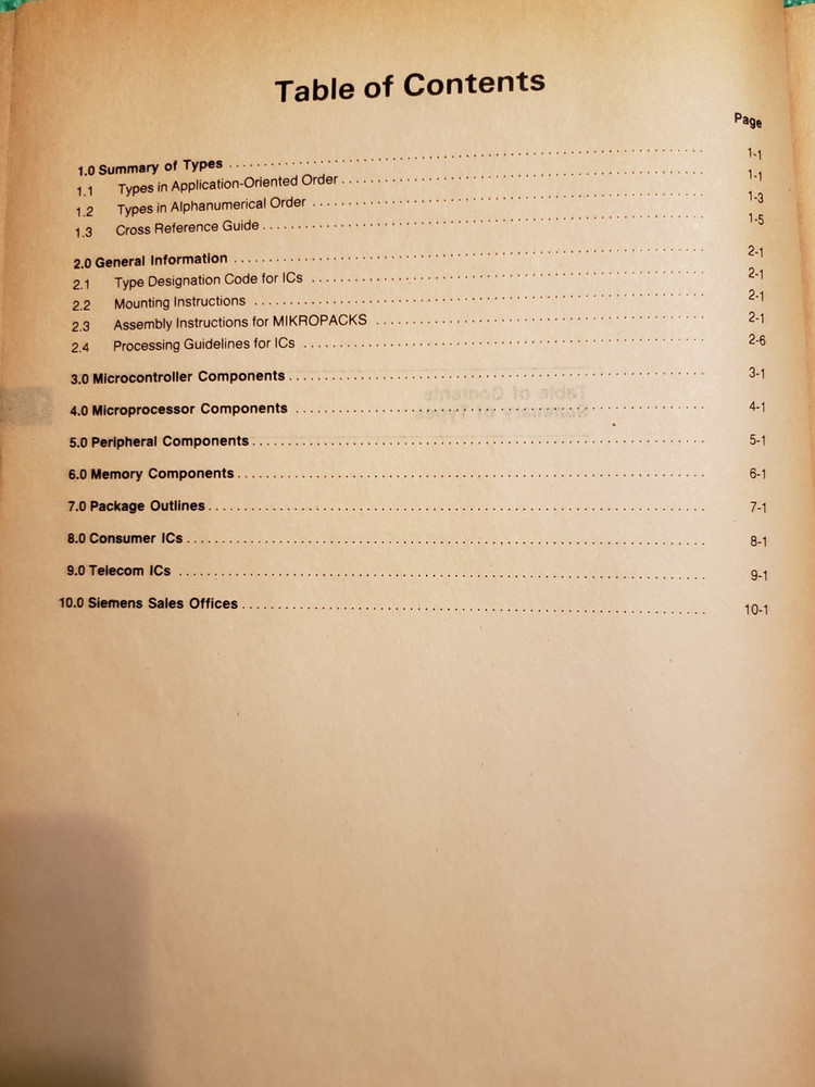 SIEMENS MICROCONTROLLERS, MICROPROCESSORS, Peripherial & Mem. Data Book 1988/89