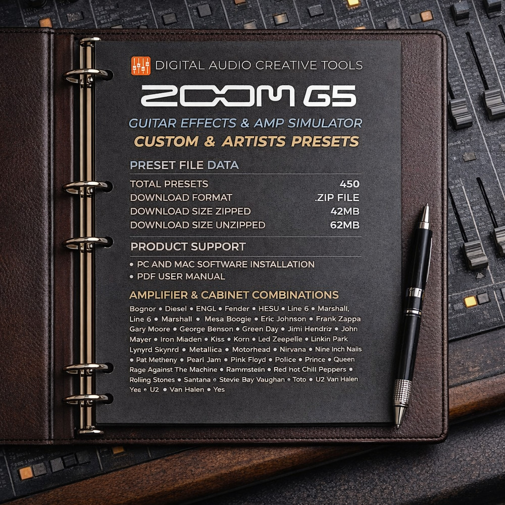 Zoom G5 Guitar Multi-FX Presets Library