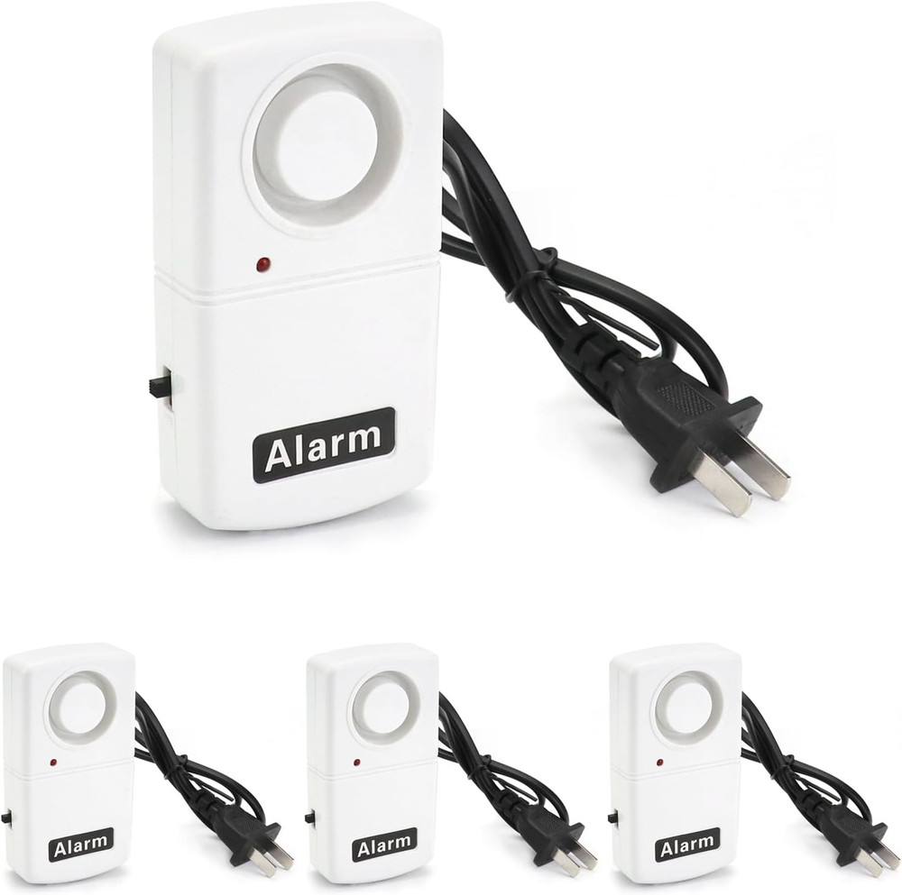 QWORK Power Failure Alarm, 4 Pack Automatic Power Cut Failure Outage Alarm 120Db