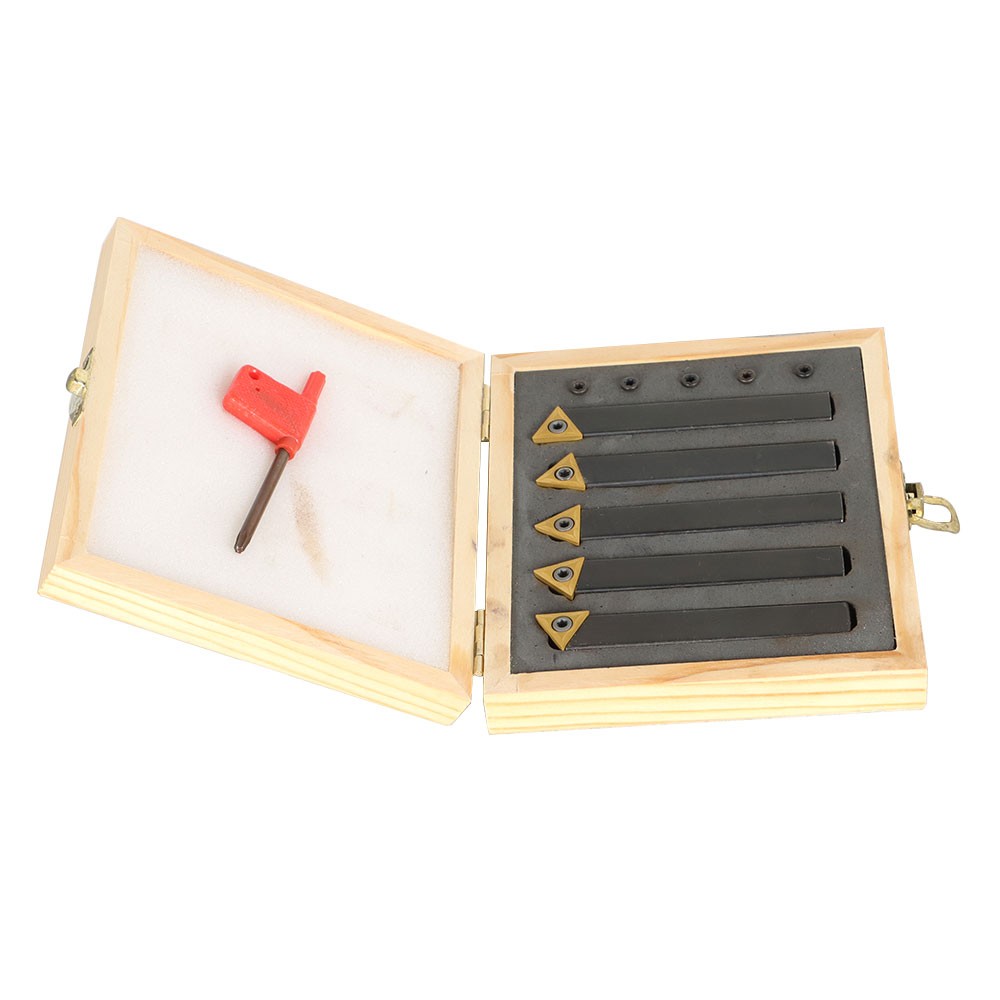 5 Pack 1/2" Carbide Indexable Turning Tool Lathe Tool Bit With Carbide Inserts