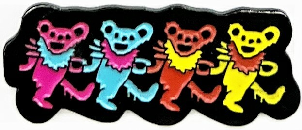 Grateful Dead Dancing Bears Lapel Hat Pin
