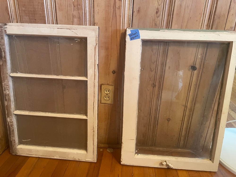 2 Vintage Window Sashes/ Frames
