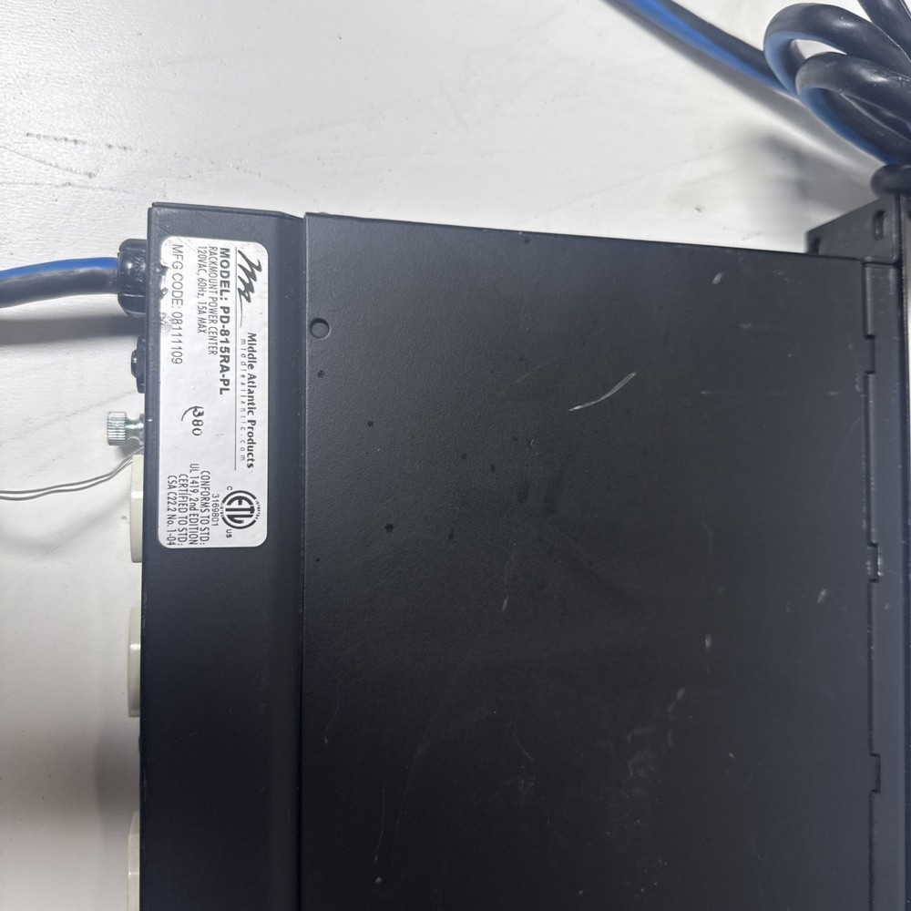 Middle Atlantic PD-815RA-PL Rackmount Power Center | Pre-Owned