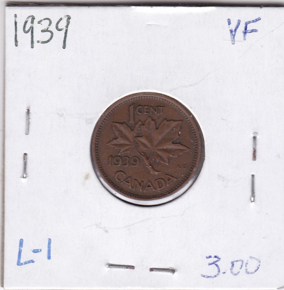 1939 Canada 1 Cent L1