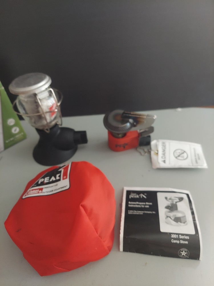 Coleman & Century Backpack Kit - 3 Items Compact Lantern, Peak Stove & 4 pc Pans