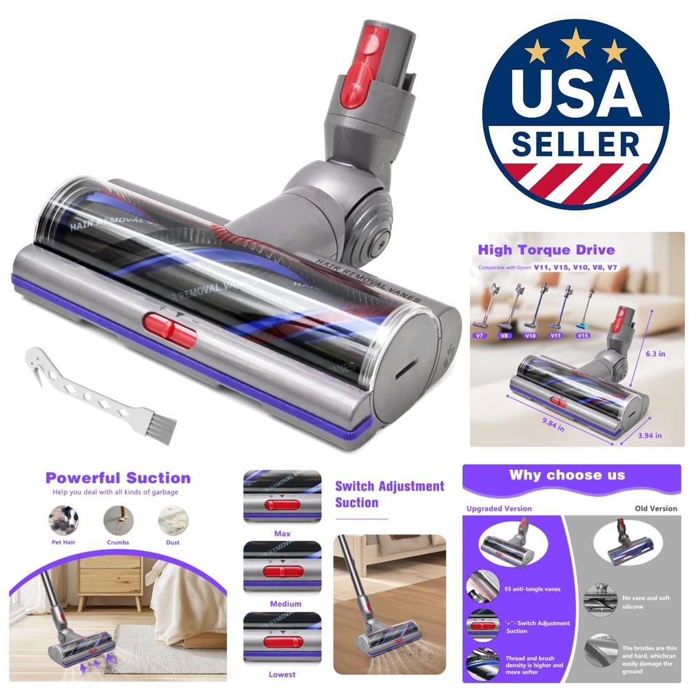 Versatile High Torque Cleaner Head for Dyson Cordless Vacuum - Easy Install