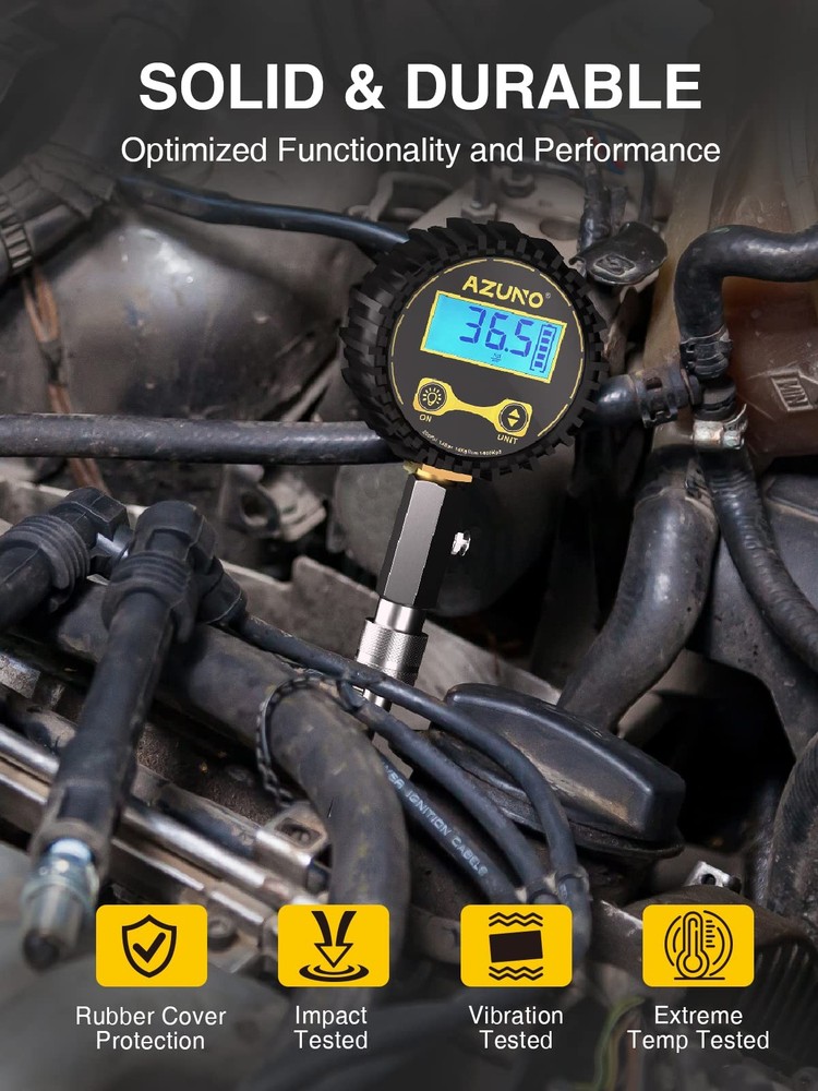 Digital Compression Gauge 200 PSI for Petrol Engine Cylinder Testing