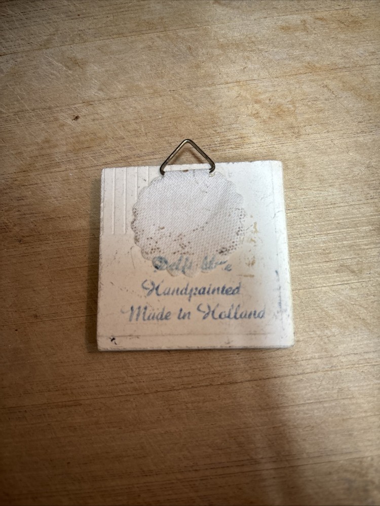 Delft Mini Tile Wall Hanging Vintage