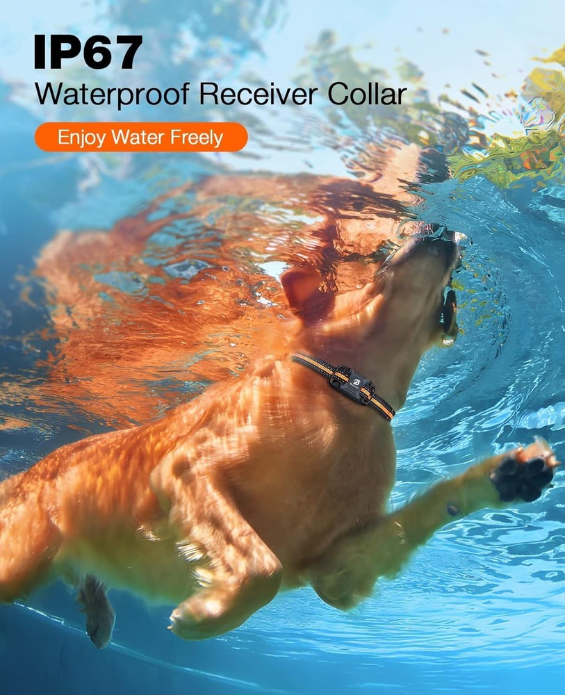 Waterproof Dog Training Collar - Safe Shock, Vibration, and Beep Modes