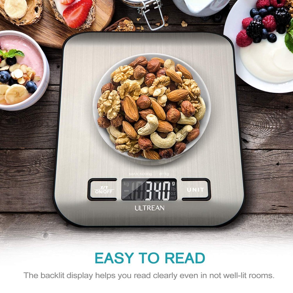 Digital Kitchen Scale for Cooking & Baking - 11Lb Capacity with Tare Function