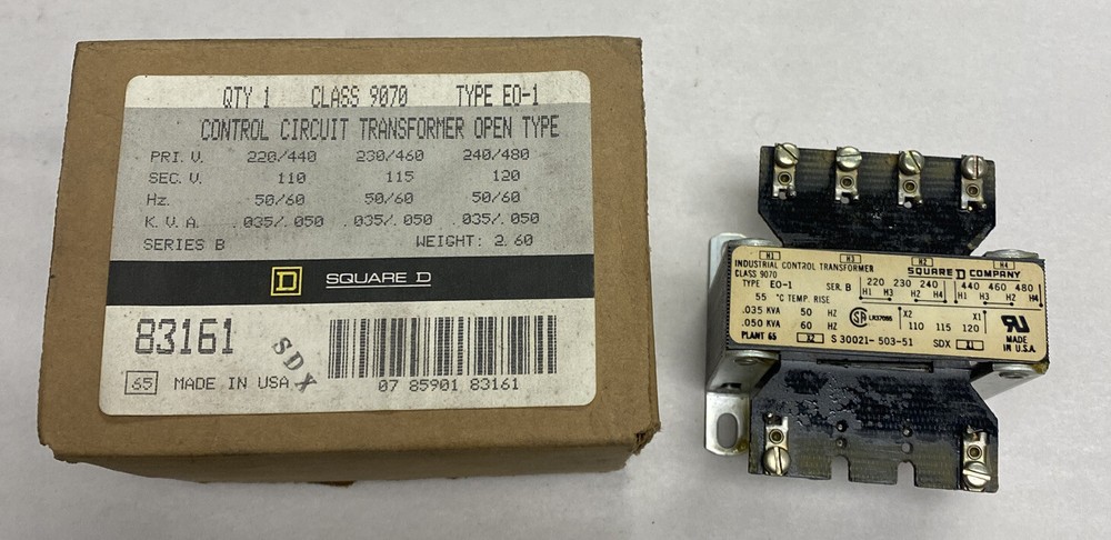 Square D,9070E01,Industrial Control Transformer NOS