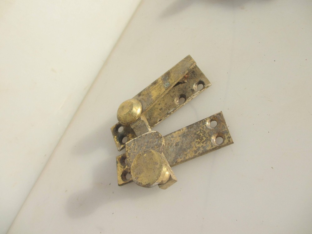 Vintage Brass Sash Window Latch Lock Fastener Catch Old Handle