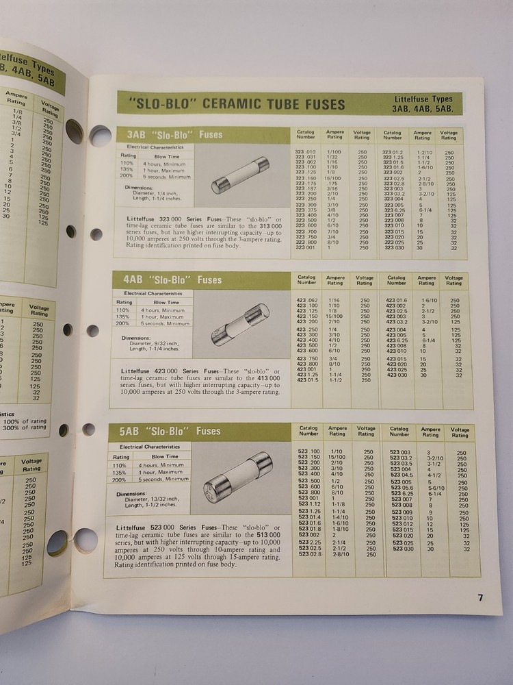 1976 Littelfuse Fuse Catalog No.18 Industrial Electronics Fuseholders Breakers