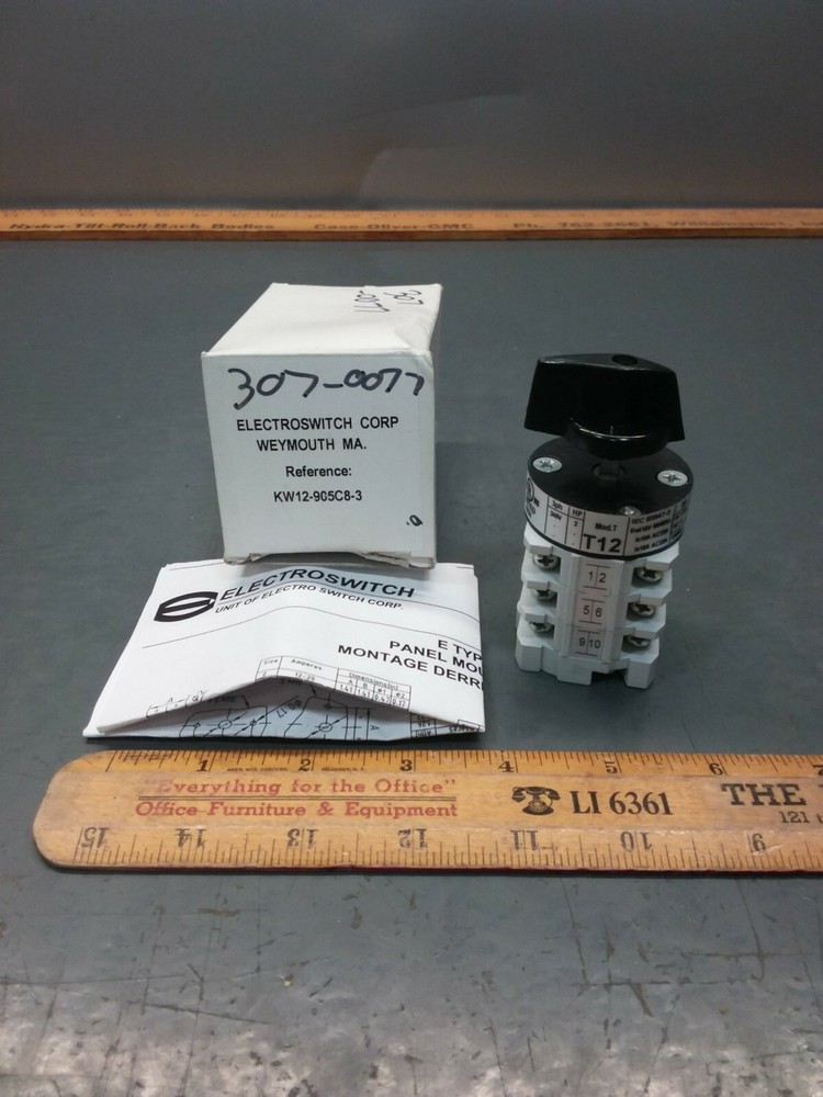 New Electroswitch Corp KW12-905C8-3 Rotary Switch Assembly, Model T12