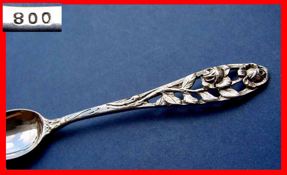 Gorgeous - / Mocca Spoon/Spoon, Roses Decor, 800er Silver D687