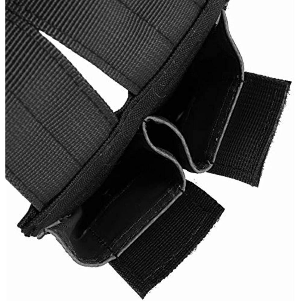Tactical Double Pistol Mag Pouch Multi-Tool Organizer Holder Flashlight Bag