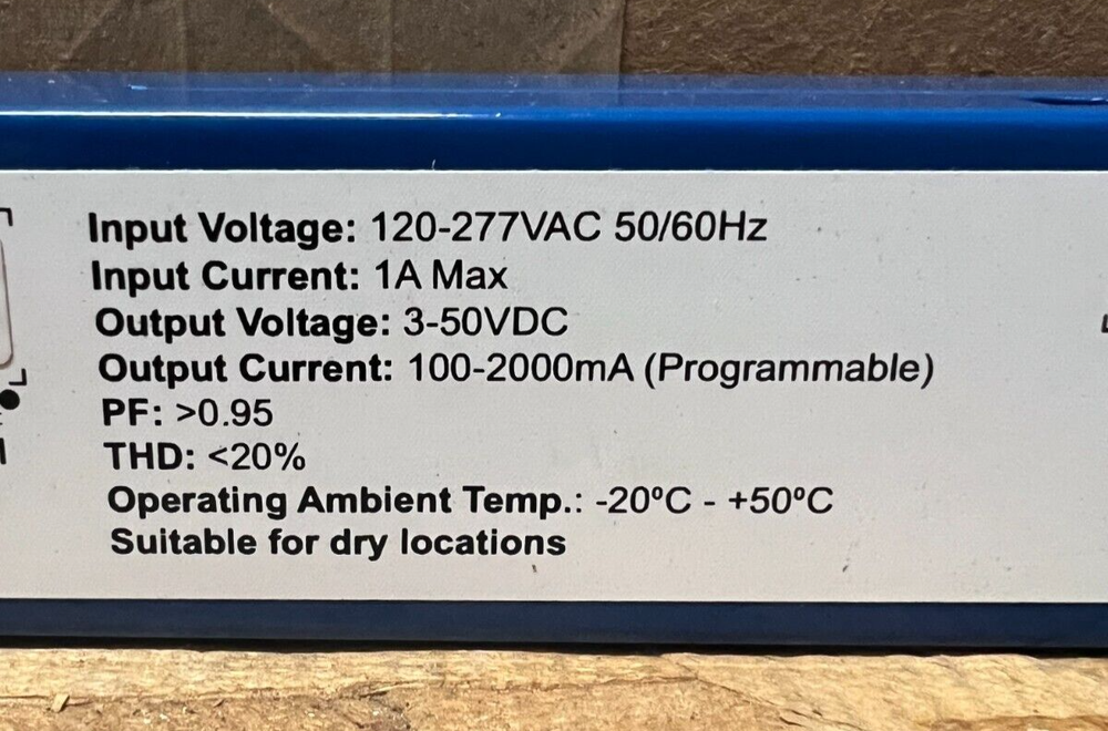 Magnitude AFLEX-100W-2000-L-GB Programmable LED Driver 100W 3-50VDC 2000mA Max