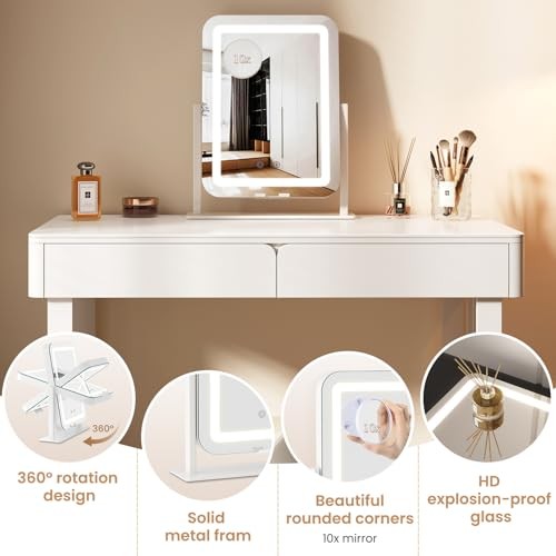 Lighted Vanity Mirror with 15"L x 12"W With Bluetooth Speaker & Usb Charging