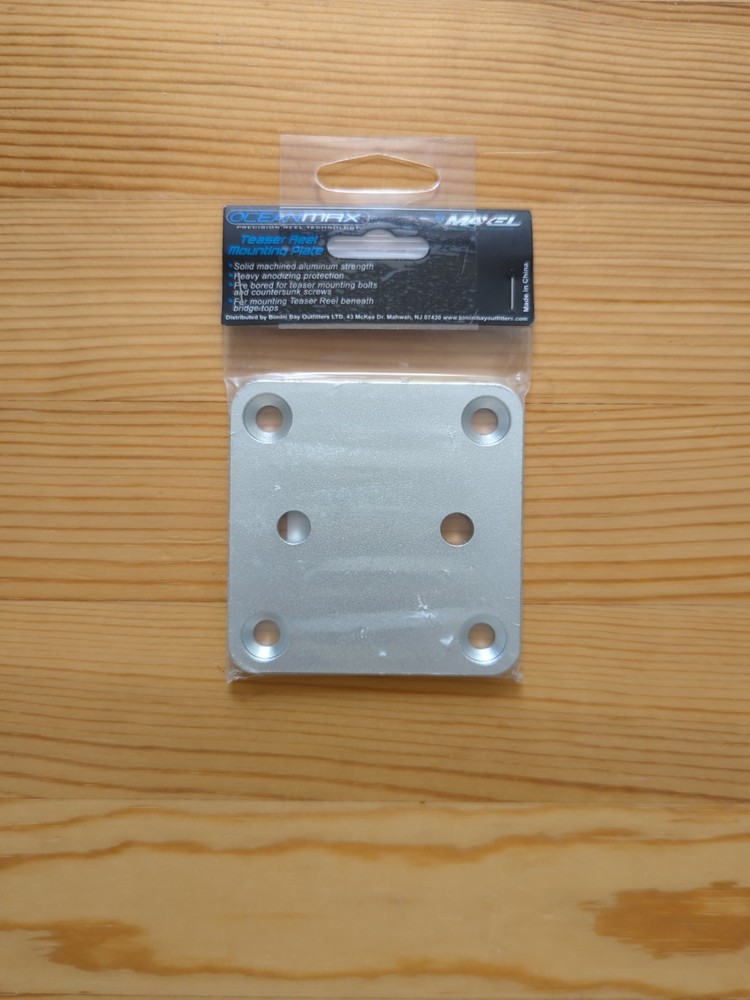 Maxel OceanMax Teaser Reel Mounting Plate Aluminum