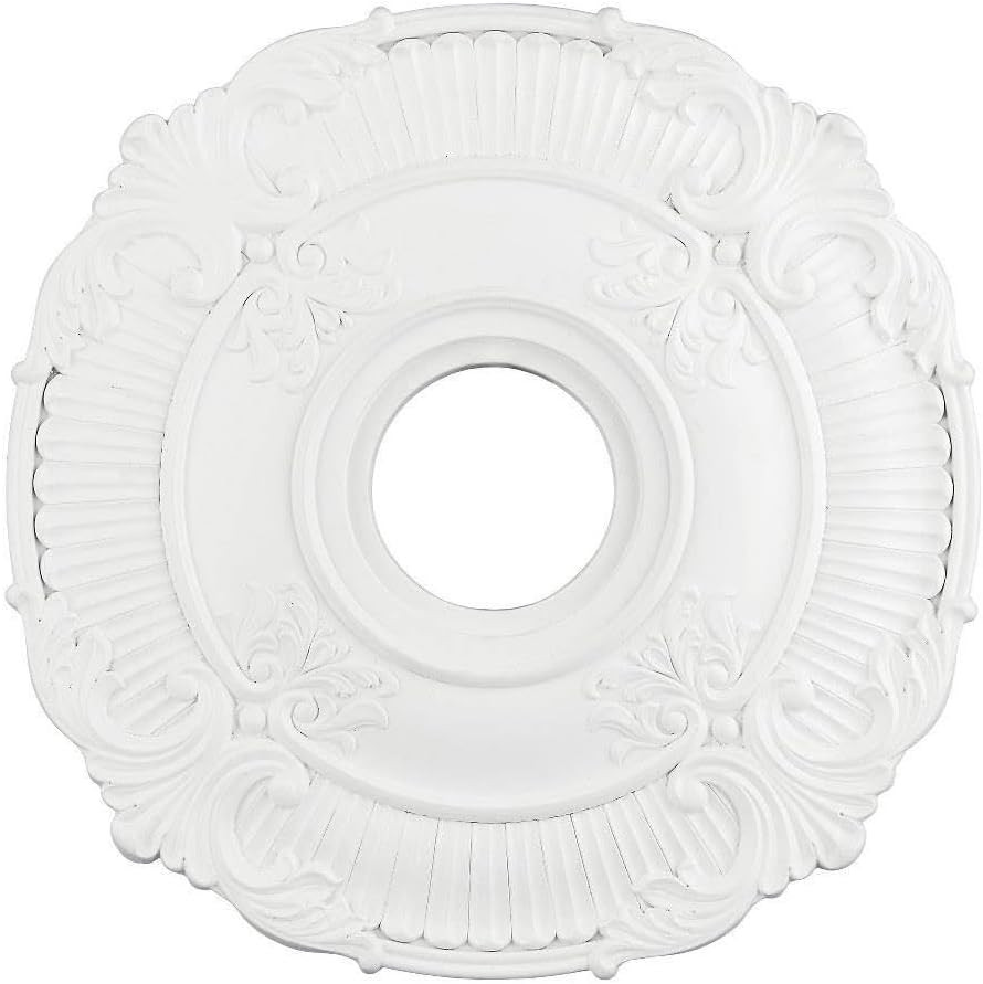 Lighting 82030-03 Buckingham Ceiling Medallion, White Medium