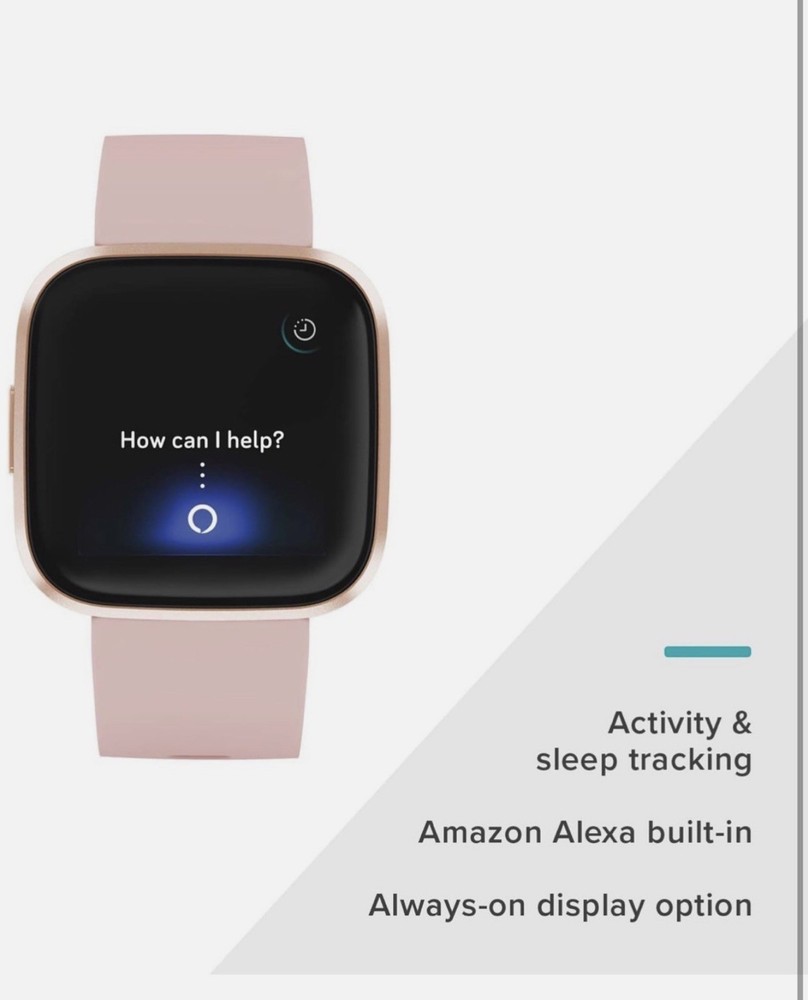 Fitbit Versa 2 Activity Tracker - Petal/Copper Rose