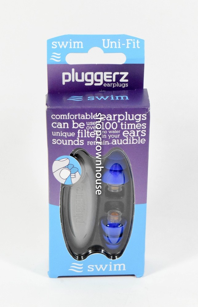 1 Pluggerz SWIM Earplugs Reusable Comfortable Unique Filter pack