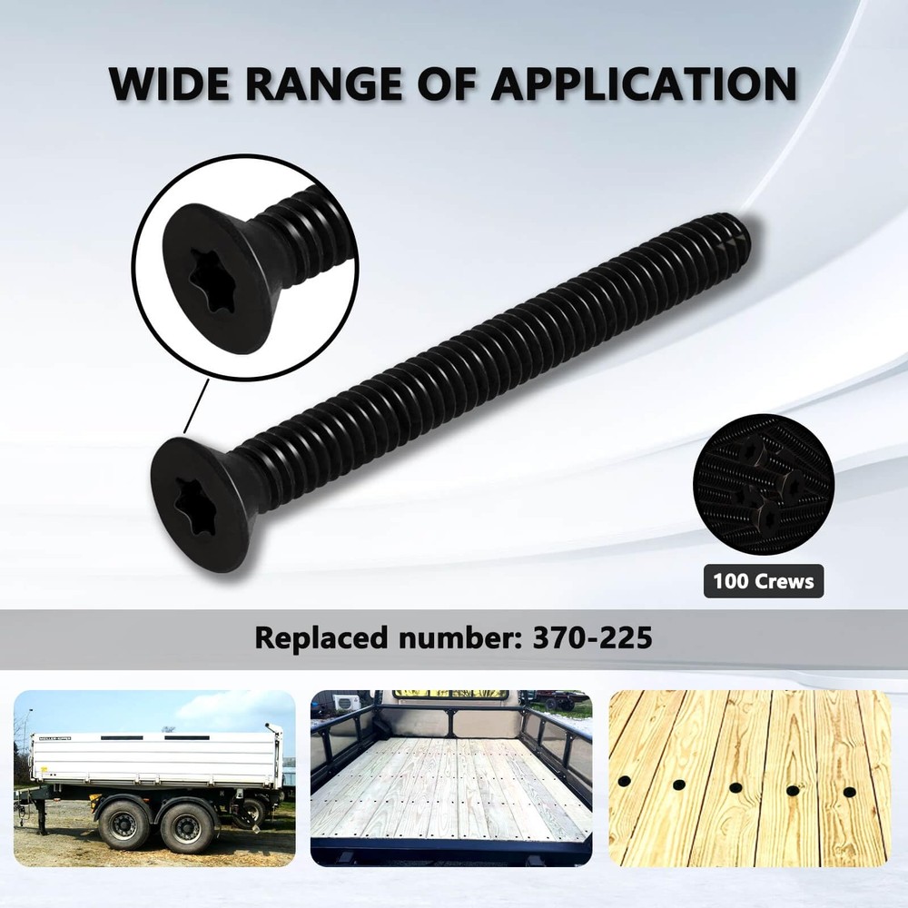 1/420 x 2 1/2 Trailer Deck Screws Self Tapping, Flat Head Floorboard Thread C...