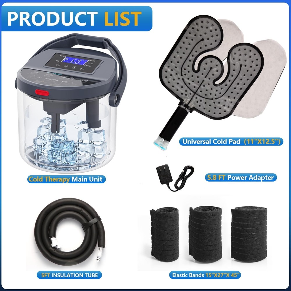 Cold Therapy Machine with Programmable Timer, Ice-Machine-for-Knee-After-Surg...