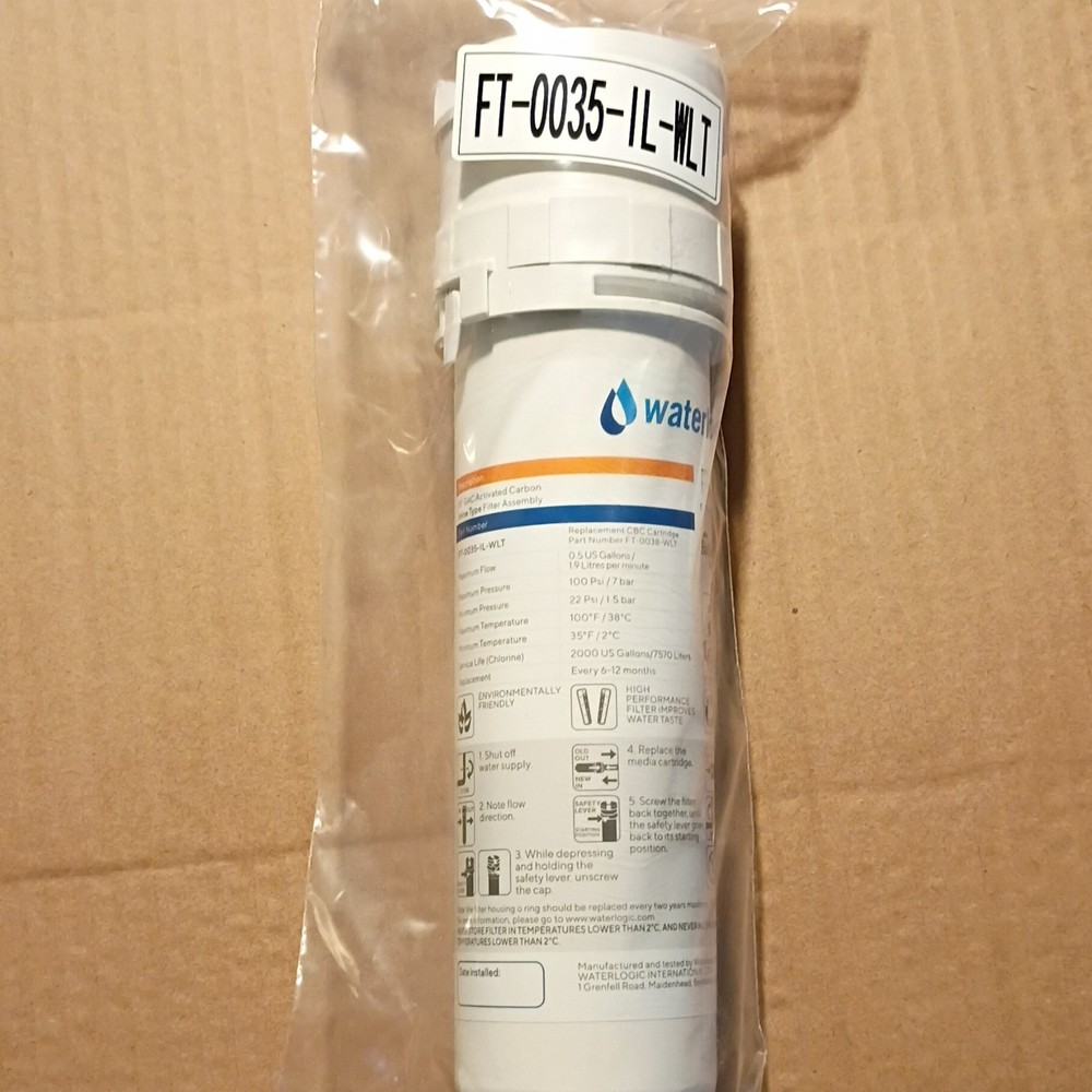 Waterlogic FT-0035-IL-WLT Activated Carbon Inline Filter, 2000 Gallons