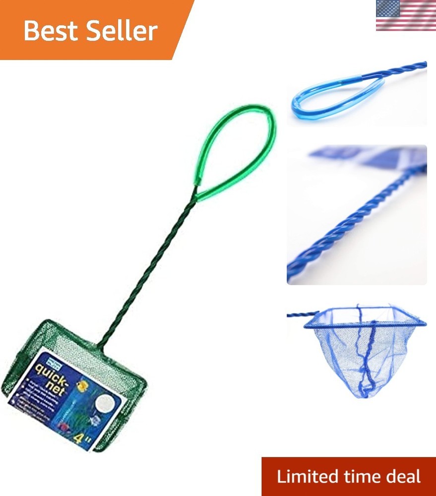 Versatile Quick Net for Fish – 4" x 3" Durable Mesh Net with Comfortable Handle