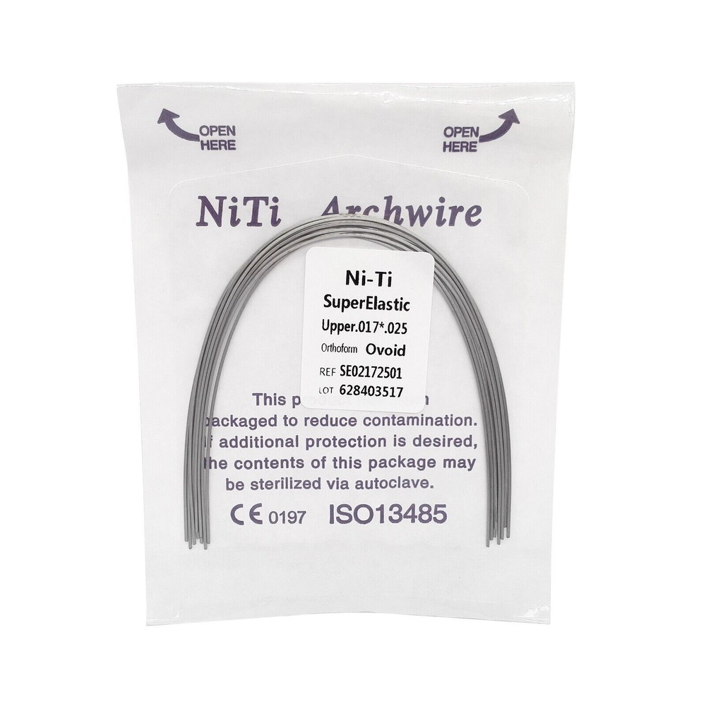 Dental Super Elastic NITI Rectangular Arch Wire Ovoid Natural Square Upper/Lower