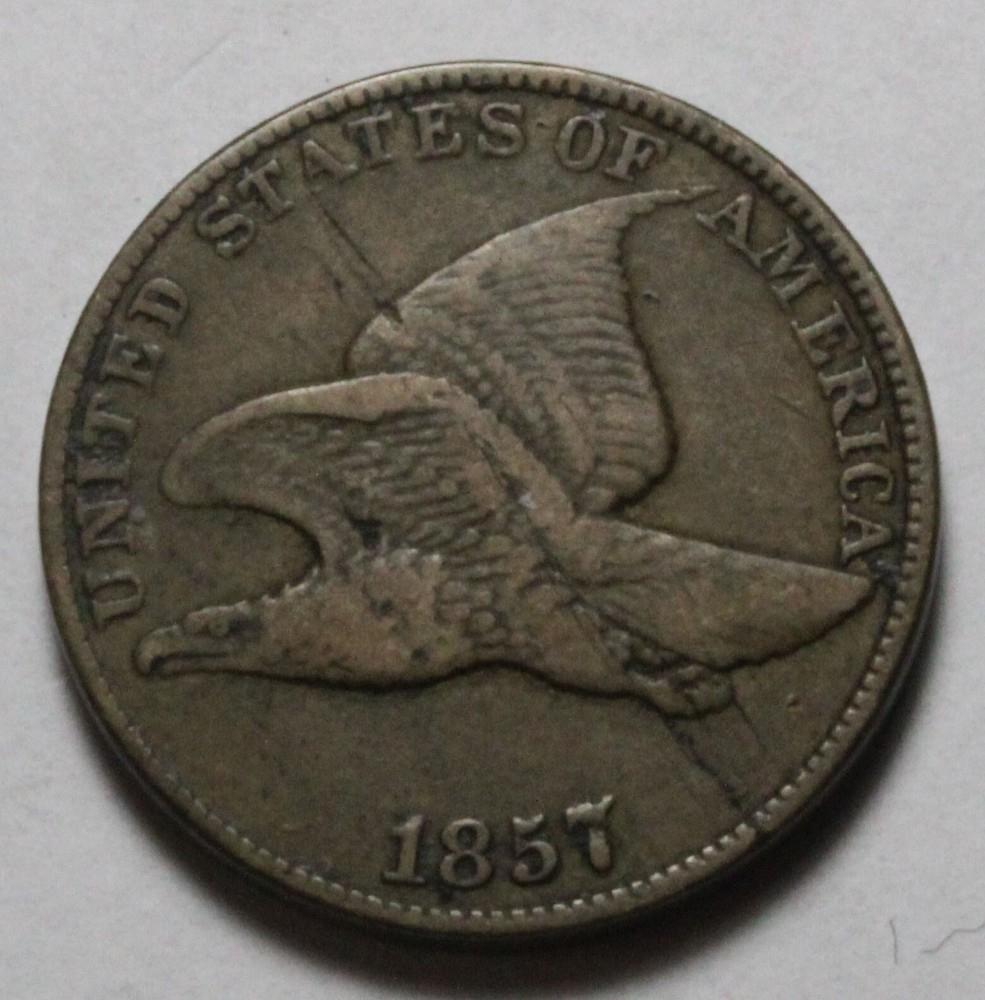 1857 Flying Eagle Cent H10