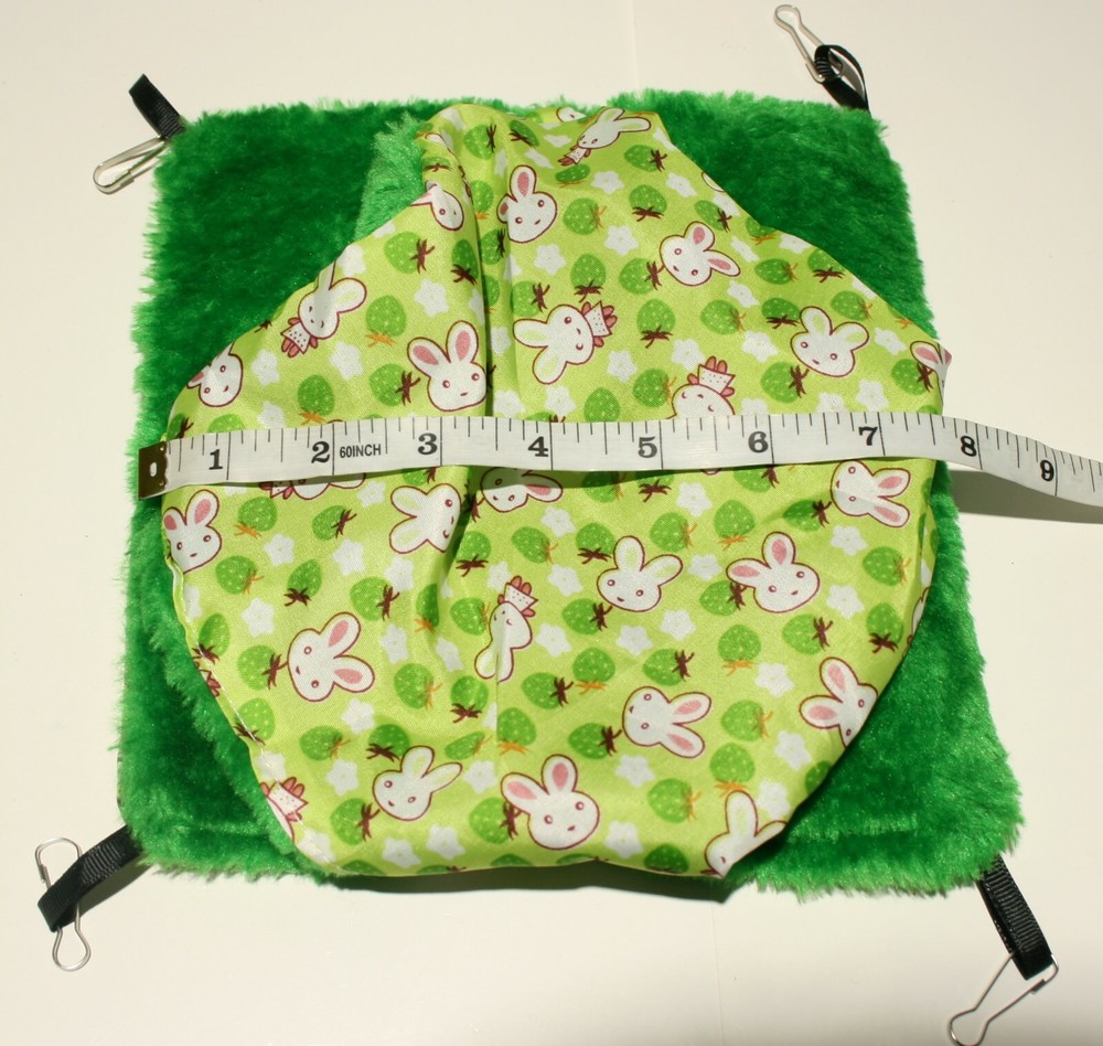 Small Animal Double Layer Hammock and Tunnel Hanging Plush Lined Sugar Glider
