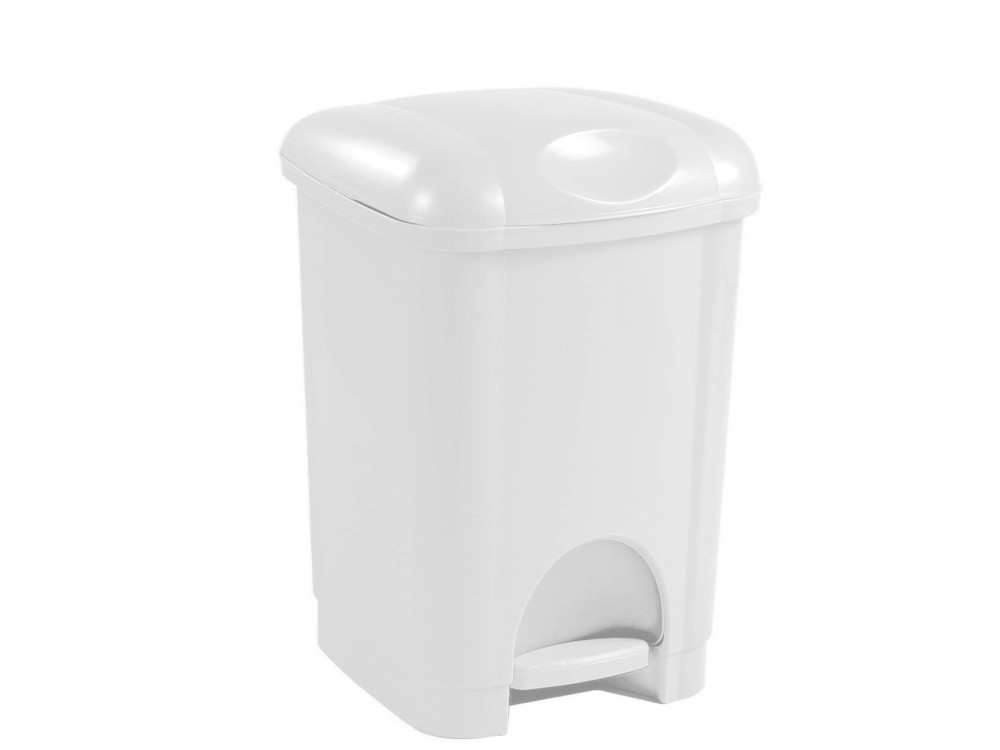 16 Liter White Pedal Bin 1411 Heidrun