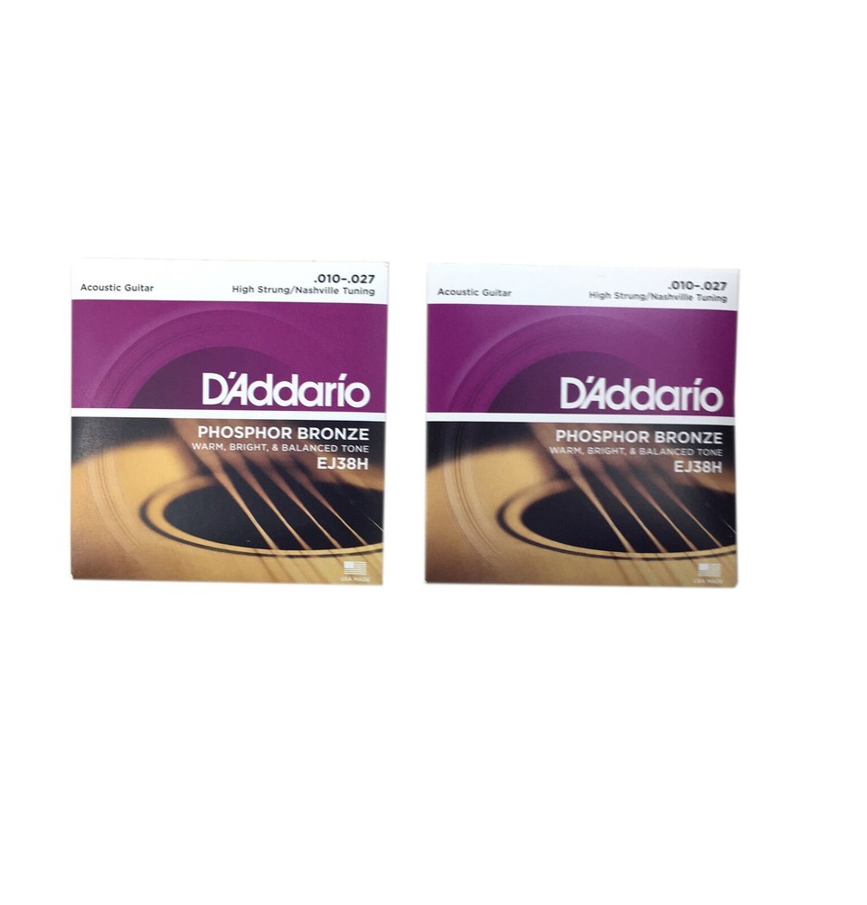 D'Addario Guitar Strings 2 Sets EJ-38H Phosphor Bronze EJ38H