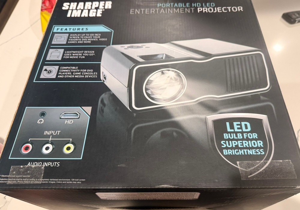 Sharper Image Portable HD LED Entertainment Projector