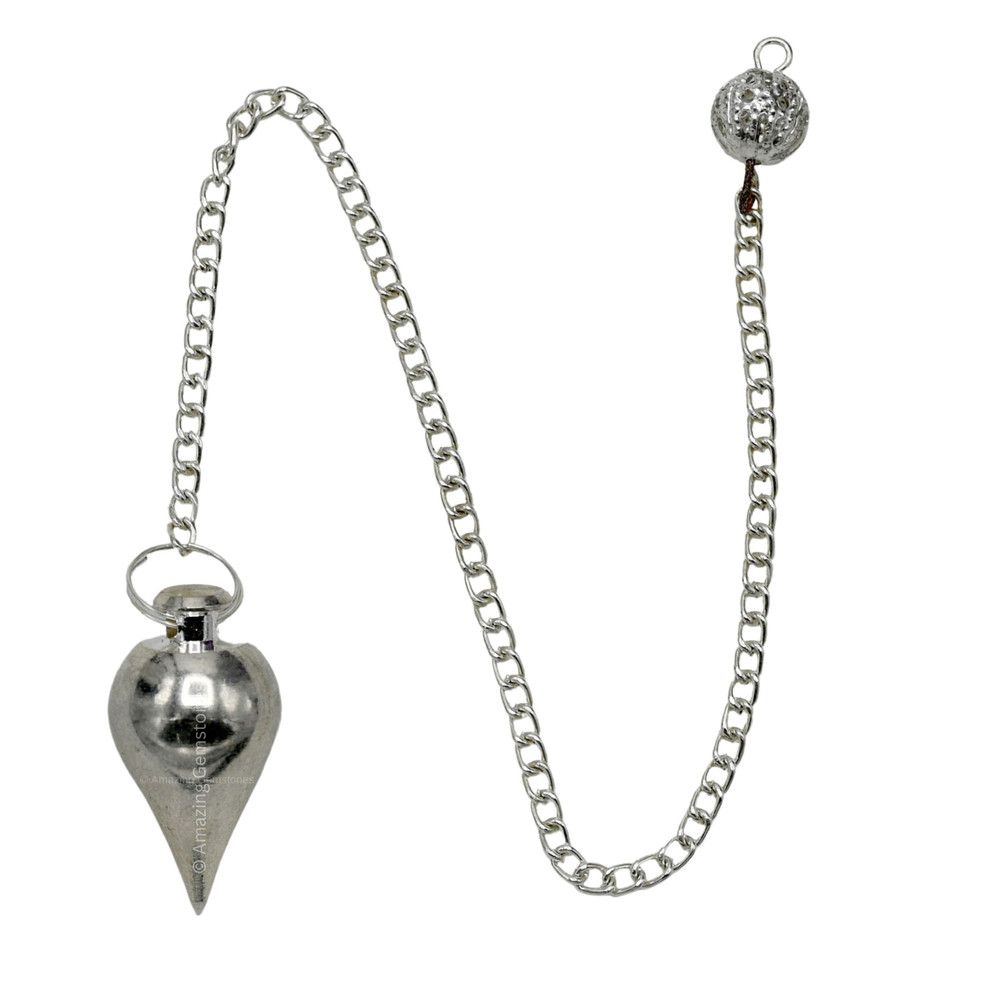 Metal Silver Cone Steel Copper Pendulum for Divination