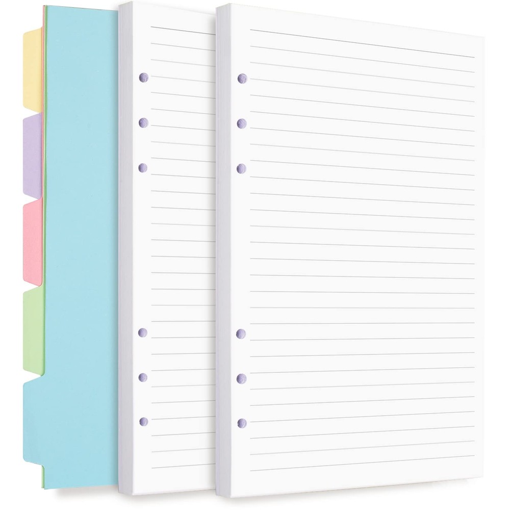 Planner Inserts for A6 Binder - Budget Journals A6, white lined paper