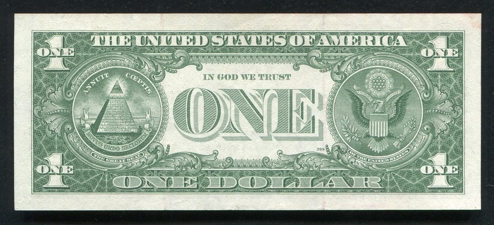 1957-A $1 ONE DOLLAR SILVER CERTIFICATE “INKING ERROR” EXTREMELY FINE