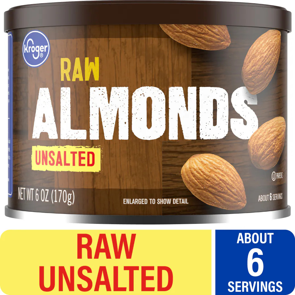 KG Raw Unsalted Almonds 6 oz - 5 Pack